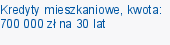 Kredyty mieszkaniowe, kwota: 700 000 zł na 30 lat