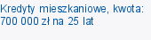 Kredyty mieszkaniowe, kwota: 700 000 zł na 25 lat