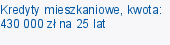 Kredyty mieszkaniowe, kwota: 430 000 zł na 25 lat