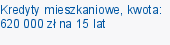 Kredyty mieszkaniowe, kwota: 620 000 zł na 15 lat
