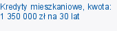 Kredyty mieszkaniowe, kwota: 1 350 000 zł na 30 lat