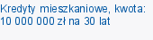 Kredyty mieszkaniowe, kwota: 10 000 000 zł na 30 lat