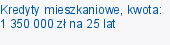 Kredyty mieszkaniowe, kwota: 1 350 000 zł na 25 lat