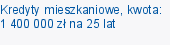 Kredyty mieszkaniowe, kwota: 1 400 000 zł na 25 lat