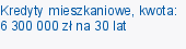 Kredyty mieszkaniowe, kwota: 6 300 000 zł na 30 lat