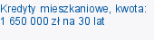Kredyty mieszkaniowe, kwota: 1 650 000 zł na 30 lat